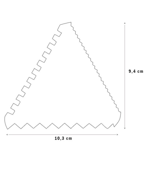 espátula raspadeira triangular